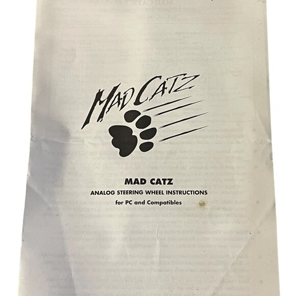 Mad Catz Analog Steering Wheel And Pedals Racing PC Games Computer Wired W/ Box - Picture 3 of 11